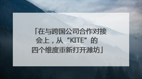 在与跨国公司合作对接会上，从“KITE”的四个维度重新打开潍坊