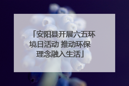 安阳县开展六五环境日活动 推动环保理念融入生活