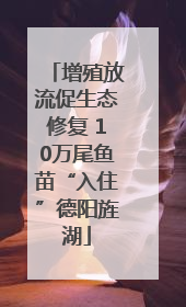 增殖放流促生态修复 10万尾鱼苗“入住”德阳旌湖