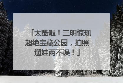 太酷啦！三明惊现超绝宝藏公园，拍照遛娃两不误！