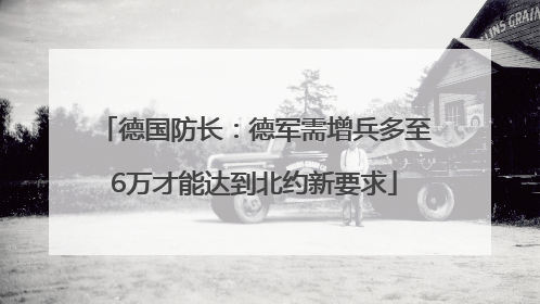 德国防长：德军需增兵多至6万才能达到北约新要求