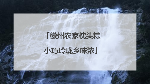 徽州农家枕头粽 小巧玲珑乡味浓