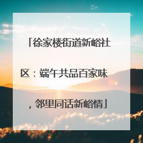 徐家楼街道新峪社区：端午共品百家味，邻里同话新峪情