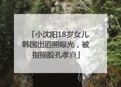 小沈阳18岁女儿韩国出道照曝光，被指撞脸孔孝真