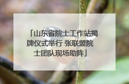 山东省院士工作站揭牌仪式举行 张联盟院士团队现场助阵
