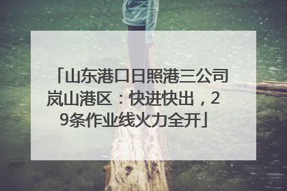 山东港口日照港三公司岚山港区：快进快出，29条作业线火力全开