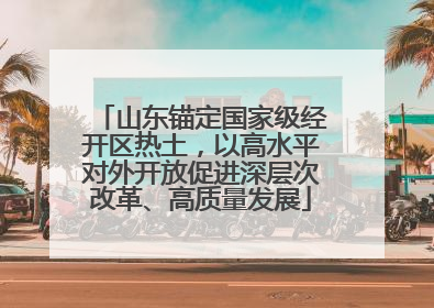 山东锚定国家级经开区热土，以高水平对外开放促进深层次改革、高质量发展