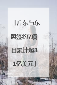 广东与东盟签约7项目累计超31亿美元