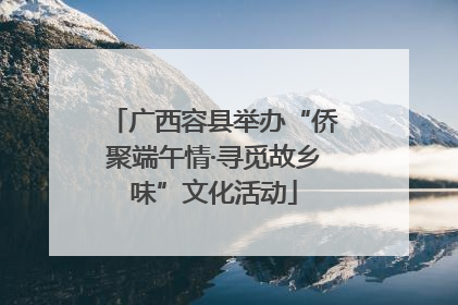 广西容县举办“侨聚端午情·寻觅故乡味”文化活动