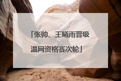 张帅、王曦雨晋级温网资格赛次轮