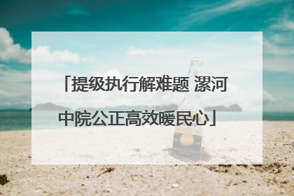 提级执行解难题 漯河中院公正高效暖民心