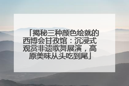 揭秘三种颜色绘就的西博会甘孜馆：沉浸式观赏非遗歌舞展演，高原美味从头吃到尾
