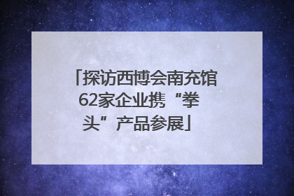 探访西博会南充馆 62家企业携“拳头”产品参展