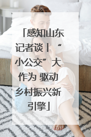 感知山东记者谈丨“小公交”大作为 驱动乡村振兴新引擎