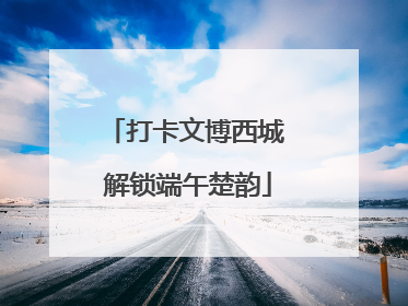 打卡文博西城 解锁端午楚韵