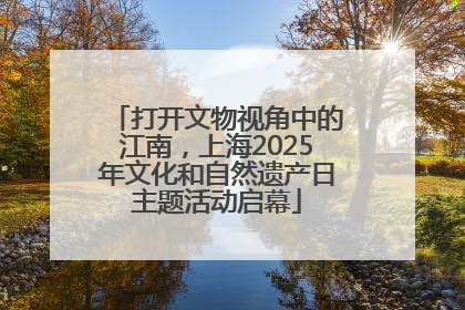 打开文物视角中的江南，上海2025年文化和自然遗产日主题活动启幕