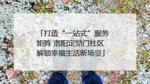 打造“一站式”服务矩阵 洛阳定鼎门社区解锁幸福生活新场景