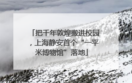 把千年敦煌搬进校园，上海静安首个“一平米博物馆”落地