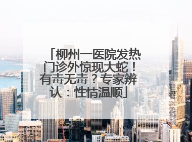 柳州一医院发热门诊外惊现大蛇！有毒无毒？专家辨认：性情温顺