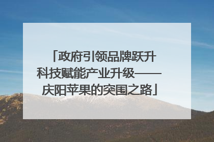 政府引领品牌跃升 科技赋能产业升级——庆阳苹果的突围之路