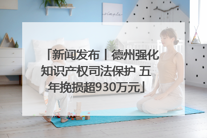 新闻发布丨德州强化知识产权司法保护 五年挽损超930万元