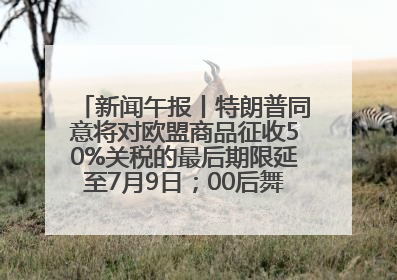 新闻午报丨特朗普同意将对欧盟商品征收50%关税的最后期限延至7月9日；00后舞蹈老师“花式”推介家乡岳阳>>