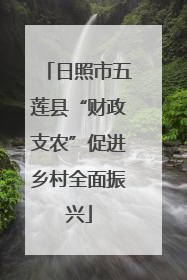 日照市五莲县“财政支农”促进乡村全面振兴