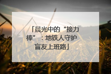 晨光中的“接力棒”：地铁人守护盲友上班路