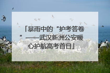 暴雨中的“护考答卷”——武汉新洲公安暖心护航高考首日