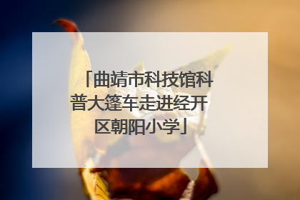 曲靖市科技馆科普大篷车走进经开区朝阳小学