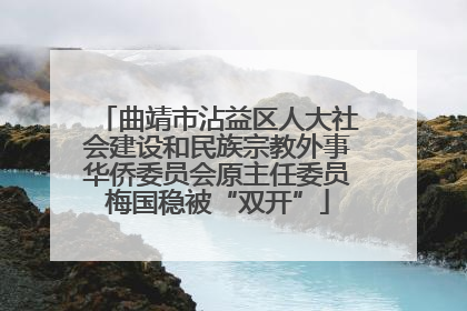 曲靖市沾益区人大社会建设和民族宗教外事华侨委员会原主任委员梅国稳被“双开”