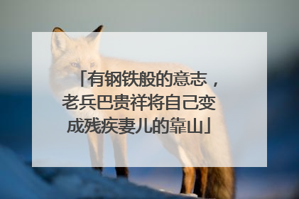 有钢铁般的意志，老兵巴贵祥将自己变成残疾妻儿的靠山