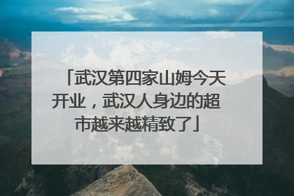 武汉第四家山姆今天开业，武汉人身边的超市越来越精致了