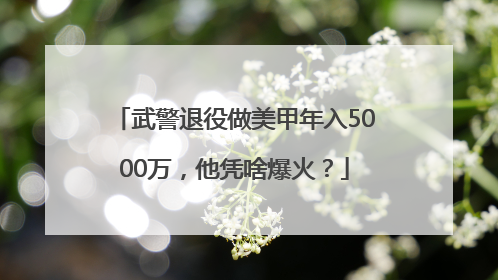 武警退役做美甲年入5000万，他凭啥爆火？