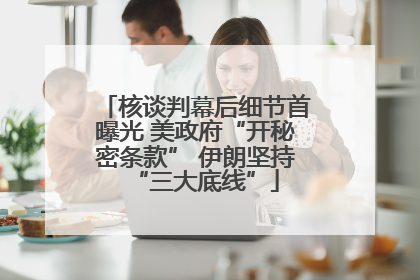 核谈判幕后细节首曝光 美政府“开秘密条款” 伊朗坚持“三大底线”