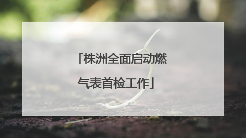 株洲全面启动燃气表首检工作
