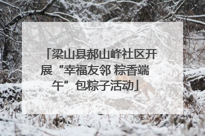 梁山县郝山峰社区开展“幸福友邻 粽香端午”包粽子活动