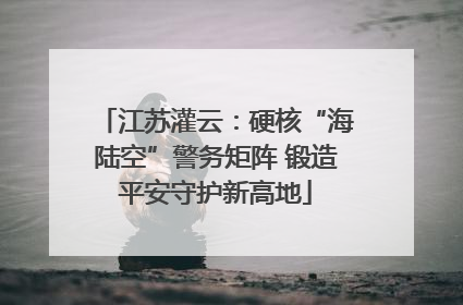 江苏灌云：硬核“海陆空”警务矩阵 锻造平安守护新高地