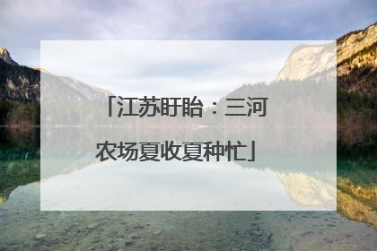 江苏盱眙：三河农场夏收夏种忙