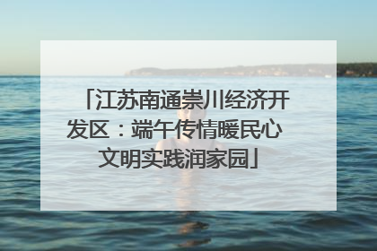 江苏南通崇川经济开发区：端午传情暖民心 文明实践润家园