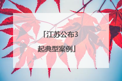 江苏公布3起典型案例