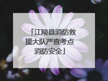 江陵县消防救援大队严查考点消防安全
