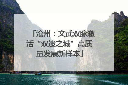 沧州：文武双脉激活“双遗之城”高质量发展新样本
