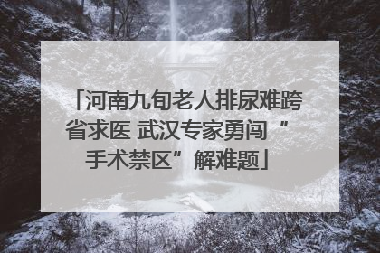 河南九旬老人排尿难跨省求医 武汉专家勇闯“手术禁区”解难题