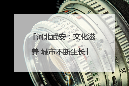 河北武安：文化滋养 城市不断生长