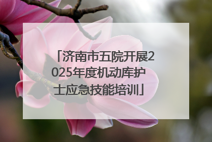 济南市五院开展2025年度机动库护士应急技能培训
