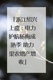 浙江绍兴上虞：电力护航杨梅成熟季 助力果农增产增收