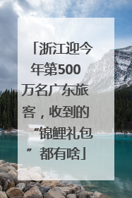 浙江迎今年第500万名广东旅客，收到的“锦鲤礼包”都有啥