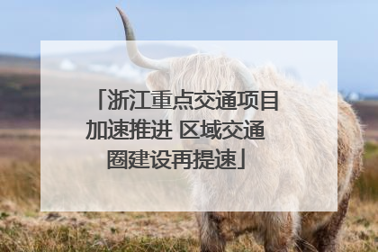 浙江重点交通项目加速推进 区域交通圈建设再提速