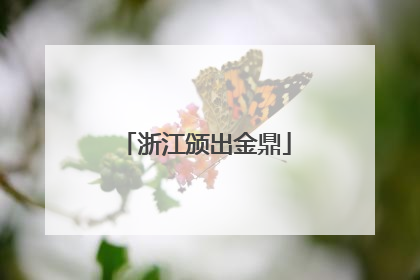 浙江颁出金鼎